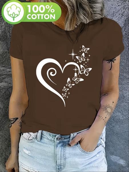 Футболка ALIA (M-3XL) AL26 brown (лето)