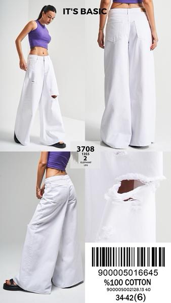 Джинсы Ruxa (34-42) 3708-13-2 white (деми)