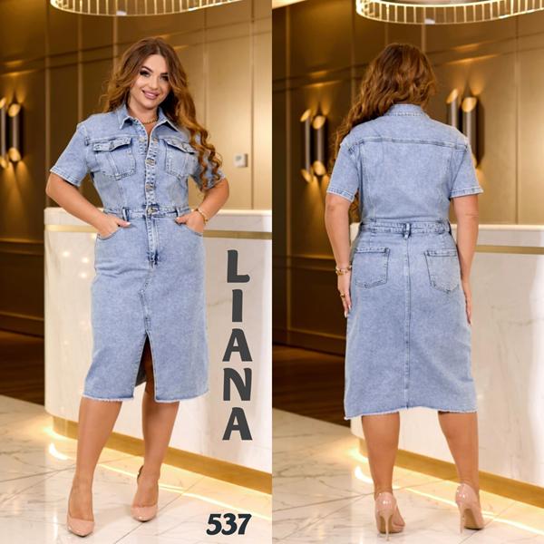 Платье Beki (3XL-8XL) 537 l.blue (лето)