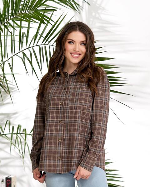 Рубашка Lelis (42-48) 1050-1 brown (деми)