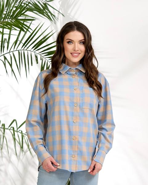 Рубашка Lelis (42-48) 1050-1 l.blue (деми)