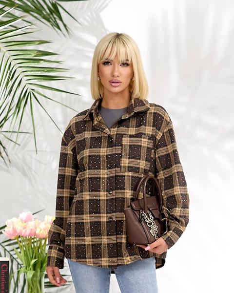 Рубашка Lelis (42-48) 1125 brown (деми)