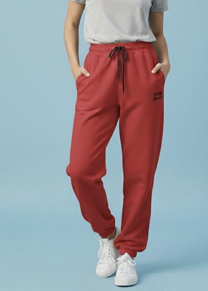 Штаны спорт Zalov (S-L) ZW1448 red (деми)