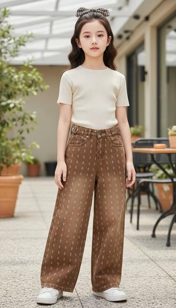 Джинсы Delfinka (134-164) 01 brown (деми)