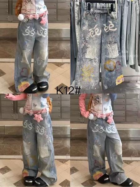 Джинсы Delfinka (120-170) K12 l.blue (деми)