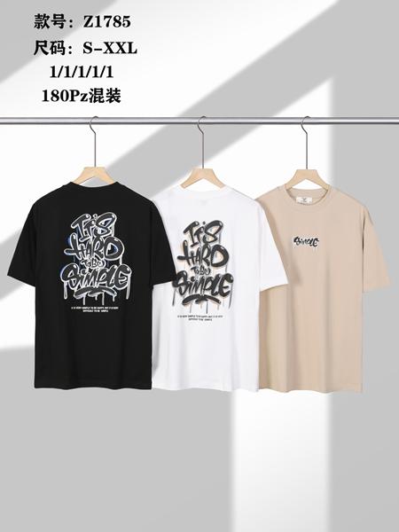 Футболка TRAN (S-2XL) Z1785 black (лето)