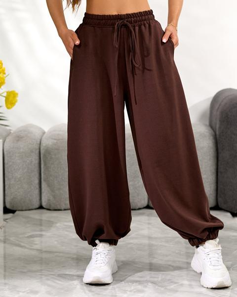 Штаны спорт Arina (42-48) 1698 brown (деми)