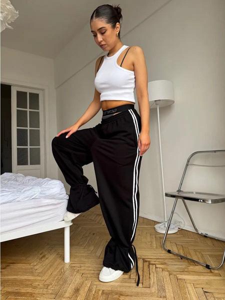 Штаны спорт Arina (42-48) 1699 black (деми)