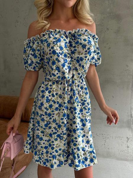 Платье Arina (42-48) 6214 blue (лето)