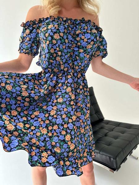 Платье Arina (42-48) 6214 l.blue (лето)