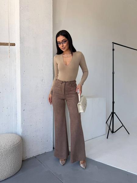 Штаны Arina (42-48) 9108 brown (деми)