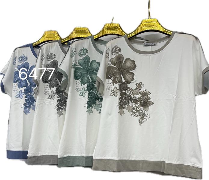 Футболка Gertie (48-58) 6477 white-grey (лето)