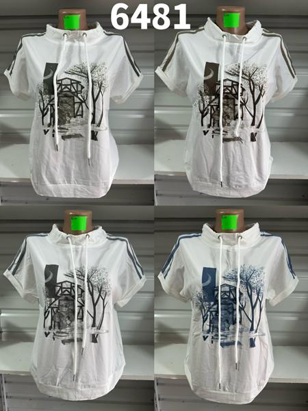 Футболка Gertie (48-58) 6481 white-khaki (лето)