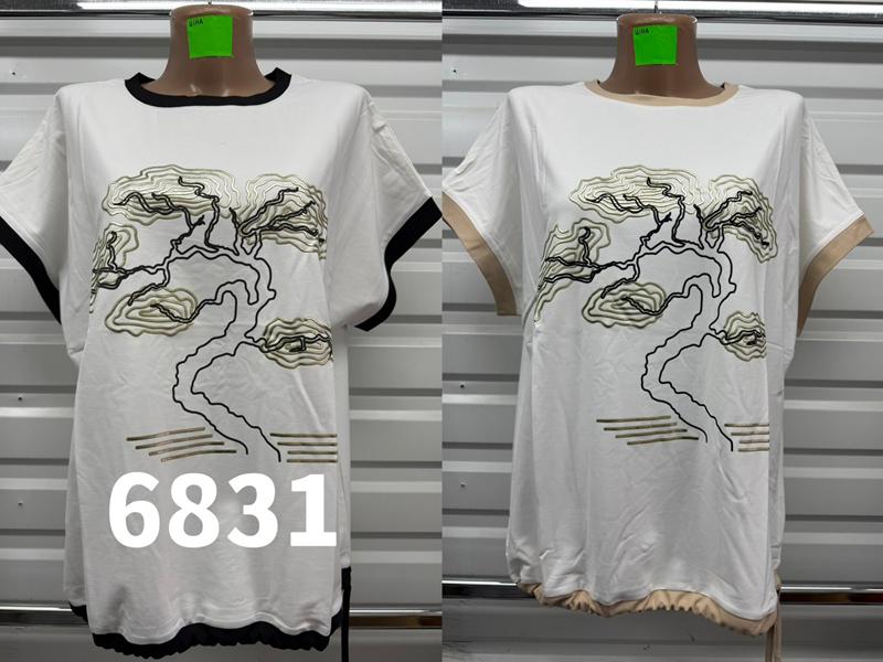 Футболка Gertie (48-56) 6831 white-black (лето)