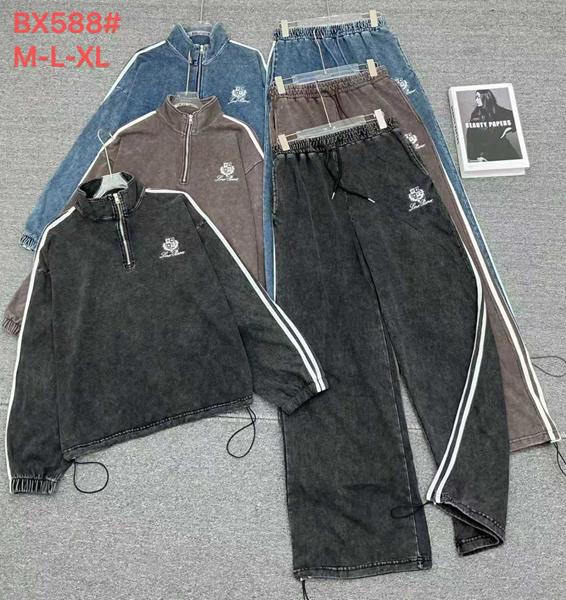 Костюм спорт Шаолинь (42-50) BX588 black (деми)