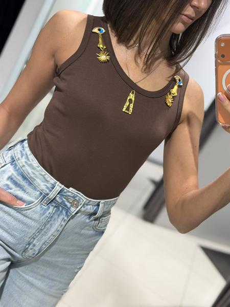 Боди Comod (one size) 201-1 chocolate (лето)