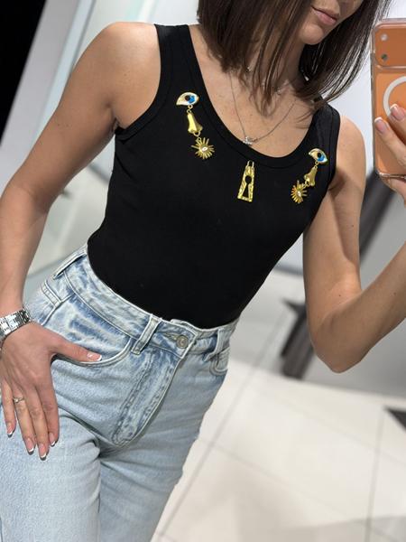 Боди Comod (one size) 201-1 black (лето)