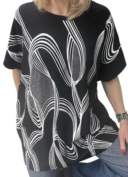 Футболка LeVisha (54-58) 26010 black (лето)