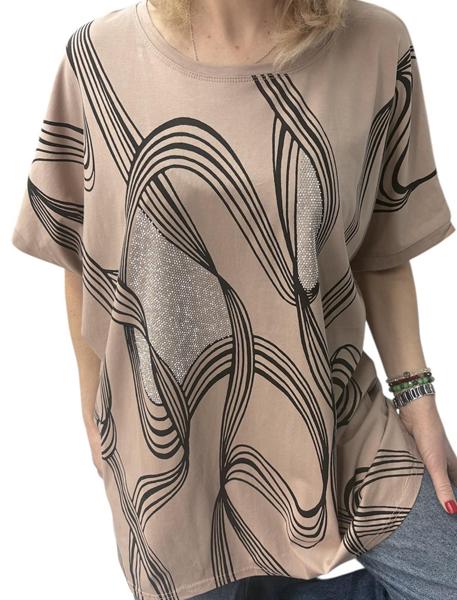 Футболка LeVisha (54-58) 26010 brown (лето)