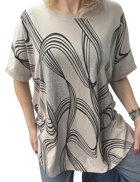 Футболка LeVisha (54-58) 26010 grey (лето)