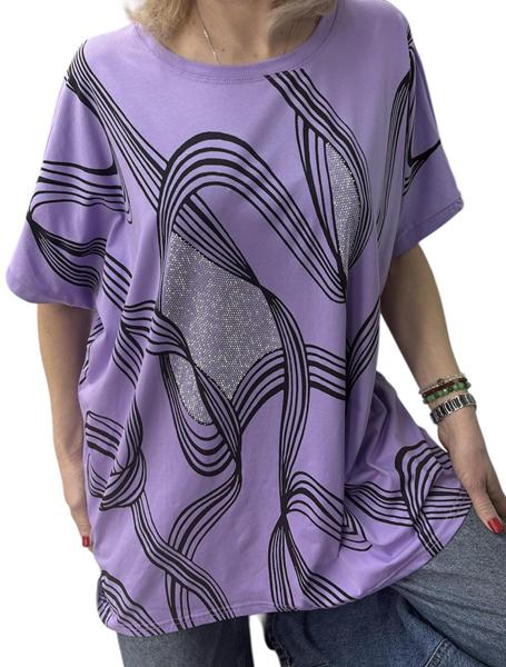 Футболка LeVisha (48-52) 26010 lilac (лето)