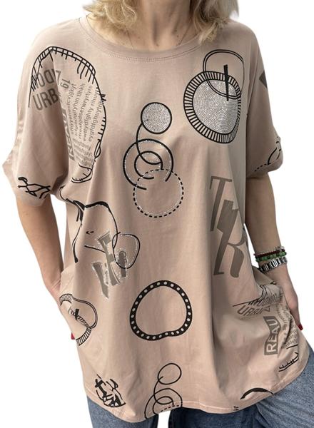 Футболка LeVisha (48-52) 26014 beige (лето)