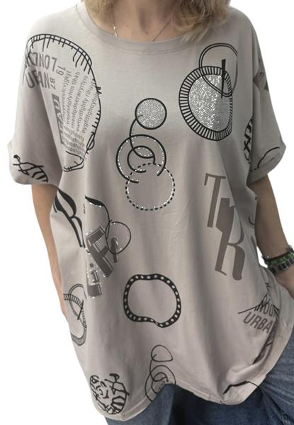 Футболка LeVisha (54-58) 26014 grey (лето)