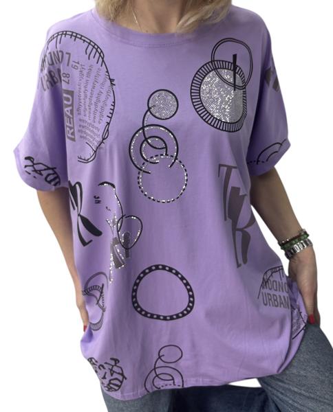 Футболка LeVisha (54-58) 26014 lilac (лето)