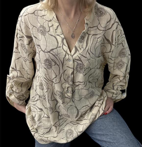 Блузка LeVisha (50-56) 26022 l.beige (деми)