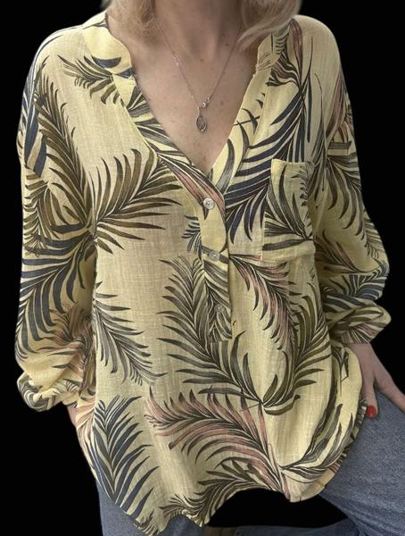 Блузка LeVisha (50-56) 26023 yellow (деми)