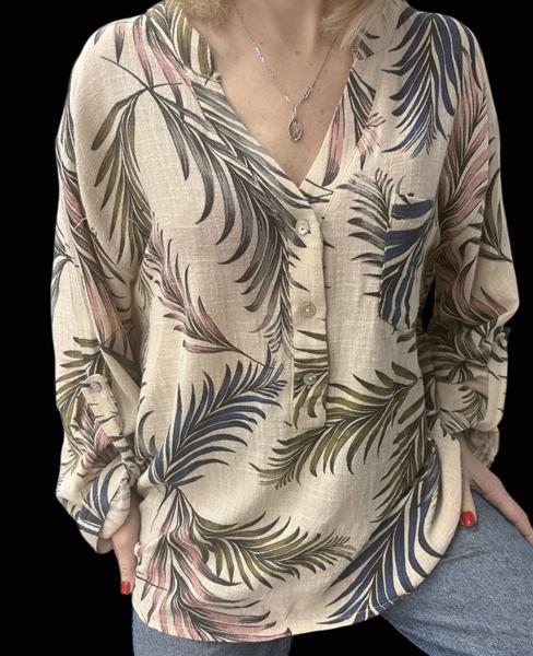 Блузка LeVisha (50-56) 26023-1 beige (деми)