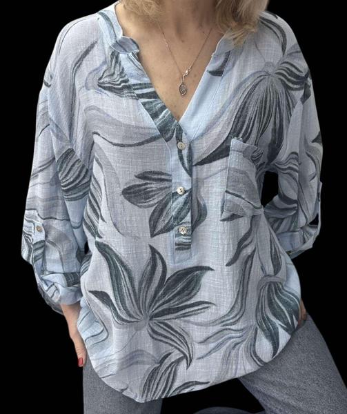 Блузка LeVisha (50-56) 26024 l.blue (деми)