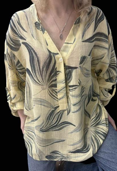 Блузка LeVisha (50-56) 26024 yellow (деми)