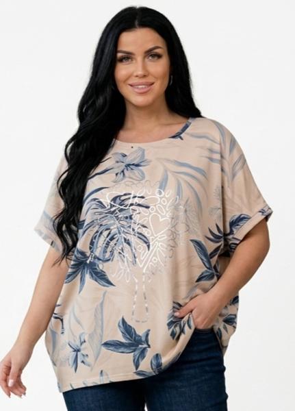 Футболка LeVisha (50-56) 26025 beige (лето)