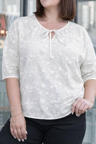 Блузка LeVisha (52-54) 26027 white (лето)