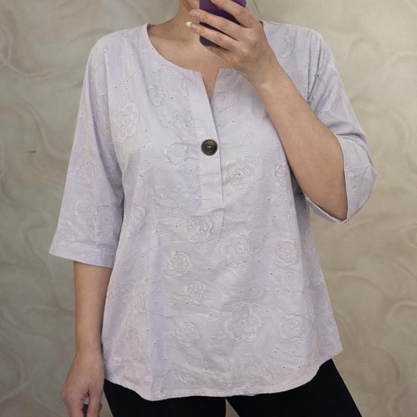 Блузка LeVisha (52-54) 26029 l.grey (лето)