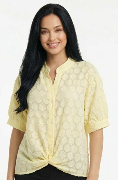 Блузка LeVisha (48-52) 26119 yellow (лето)