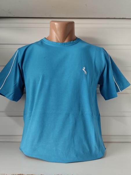 Футболка Panda (M-3XL) 1622 l.blue (лето)