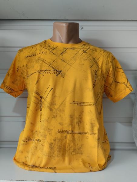 Футболка Panda (S-2XL) 1702 yellow (лето)