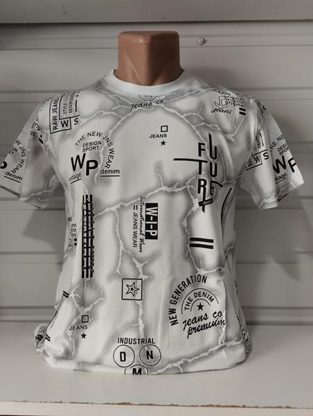 Футболка Panda (S-2XL) 1713 white (лето)