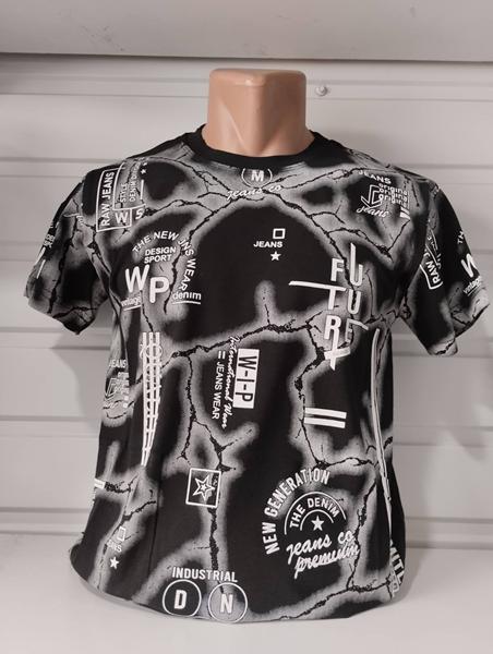 Футболка Panda (S-2XL) 1714 black (лето)