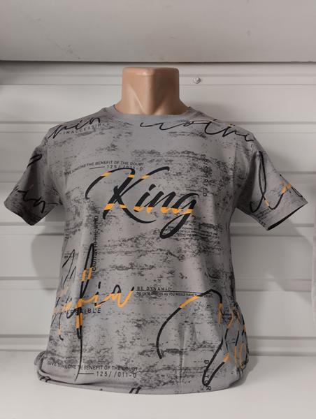 Футболка Panda (S-2XL) 1723 grey (лето)