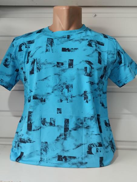 Футболка Panda (S-2XL) 1724 l.blue (лето)