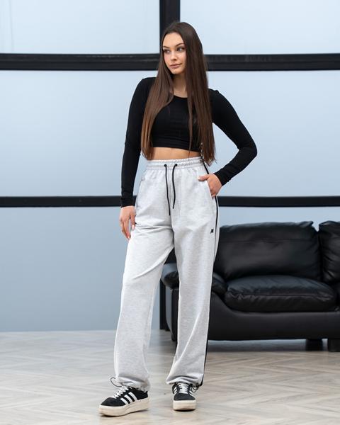 Штаны спорт AZNA (S-XL) Б303 l.grey (деми)