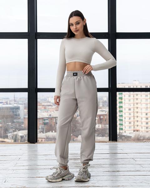 Штаны спорт AZNA (S-XL) Б314 beige (деми)