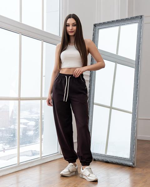 Штаны спорт AZNA (S-XL) Б81 chocolate (деми)