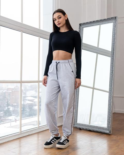 Штаны спорт AZNA (S-XL) Б81 l.grey (деми)