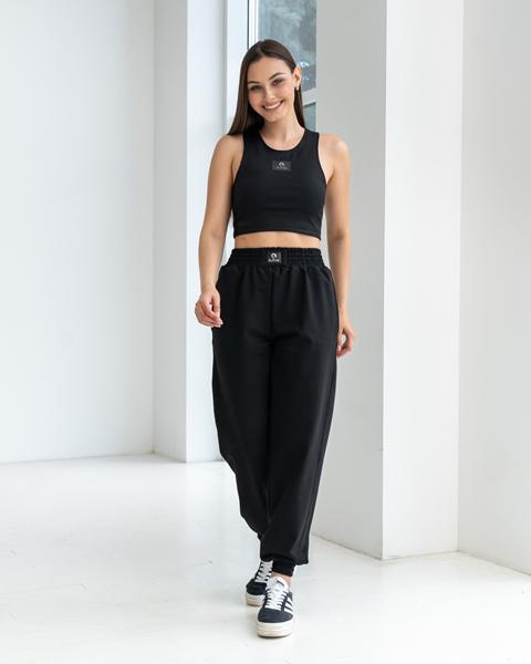 Штаны спорт AZNA (S-XL) Б98 black (деми)