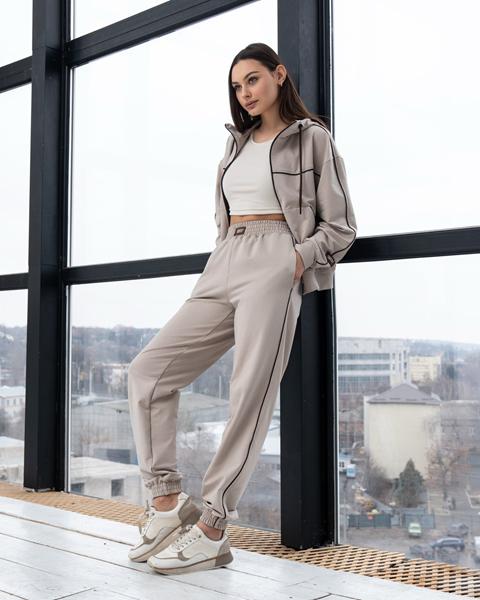 Костюм спорт AZNA (S-XL) Д107 beige (деми)