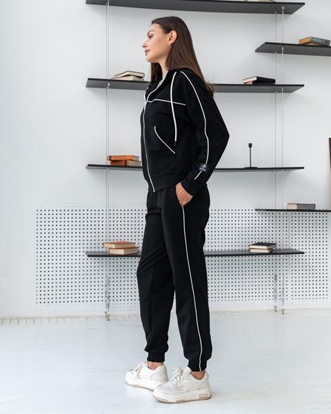 Костюм спорт AZNA (S-XL) Д107 black (деми)